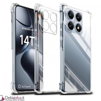 Silikoninis-Anti shock dėklas - permatomas (Xiaomi 14T)